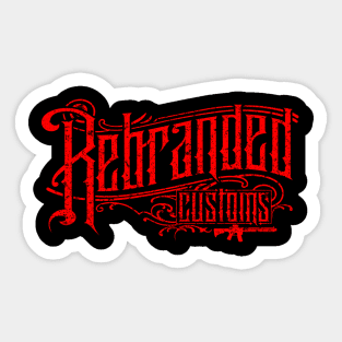 Red Rebranded Customs Sticker